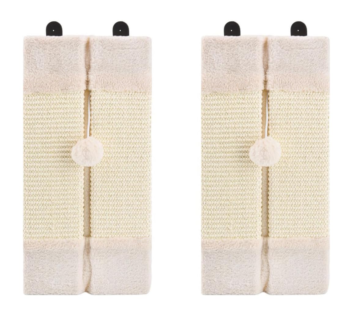 LIFLIX 2-pack wall corner scratcher mounted to wall protects furniture.
