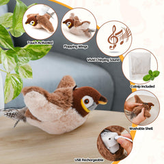 LIFLIX Catnip pouch inside bird toy boosts playful engagement
