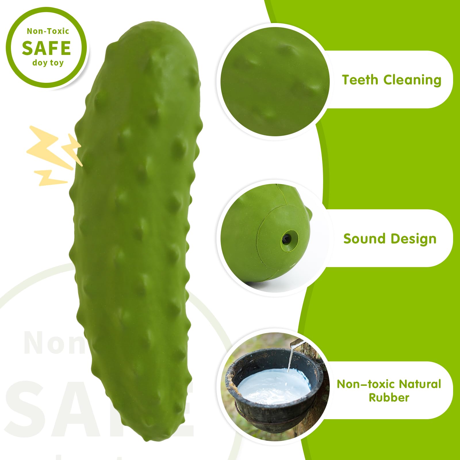 LIFLIX cucumber-pickle shaped toy shown for visual appeal during play