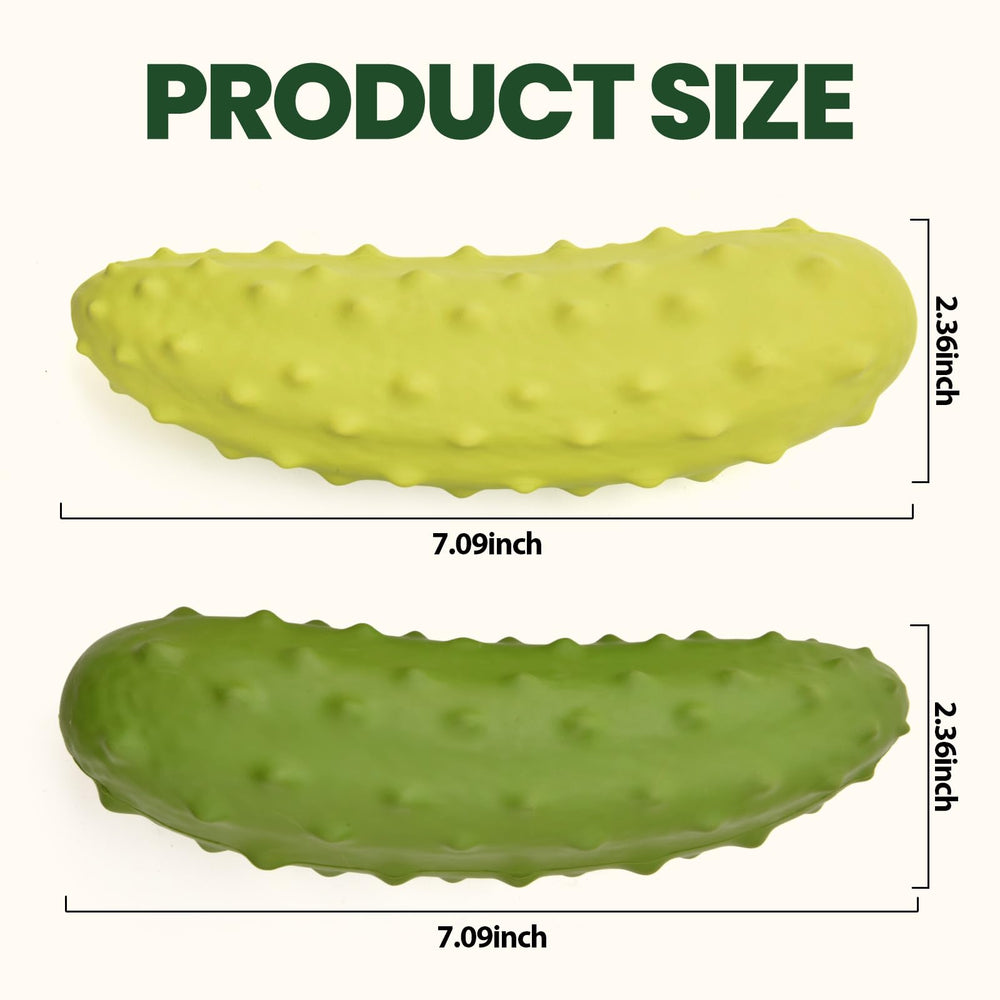 LIFLIX cucumber toy green squeaky for teething relief and mental stimulation.