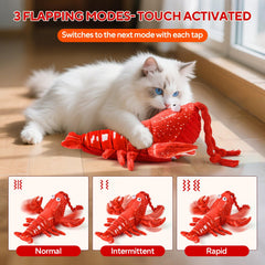 LIFLIX Flappy Lobster Toy catnip pocket open reveals extra attraction and engagement