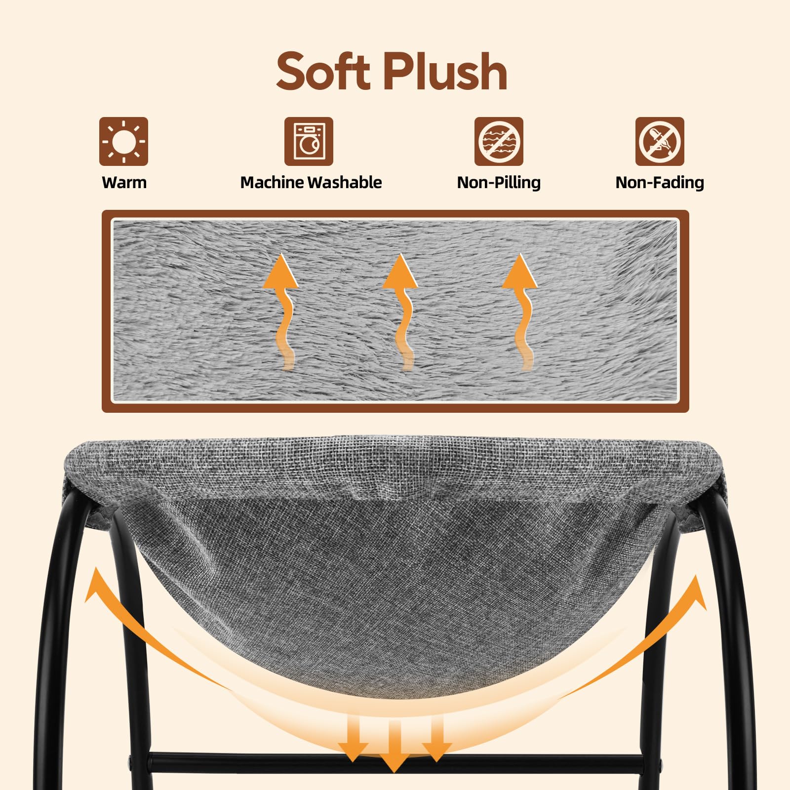 LIFLIX dimensions Close-up showing 17x17x9.5 inch footprint for small pets up to 22 lb