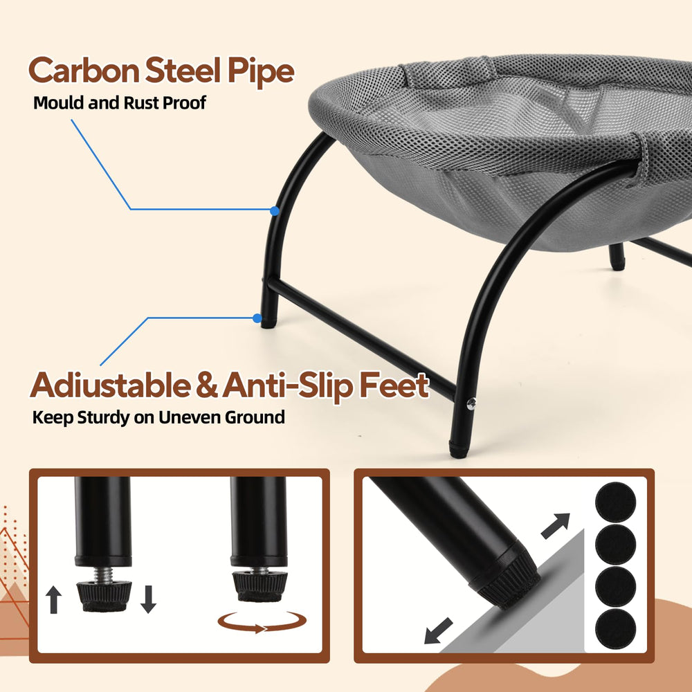 LIFLIX raised cat hammock bed easy-assembly saves setup time
