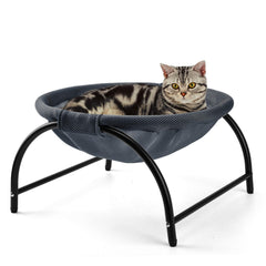 LIFLIX Raised Cat Hammock Bed sunken design offers secure, curled-up comfort for naps.