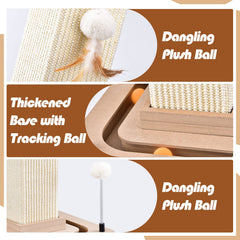LIFLIX sisal wrap cat scratcher with natural fibrous surface for scratching