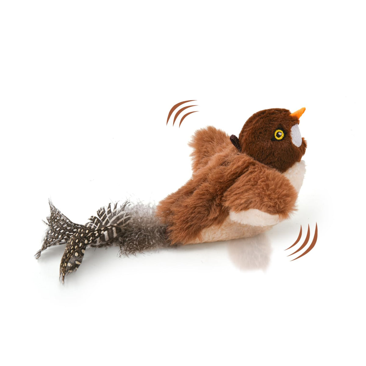 LIFLIX small flappy bird cat toy interaction shot promotes interactive indoor play.