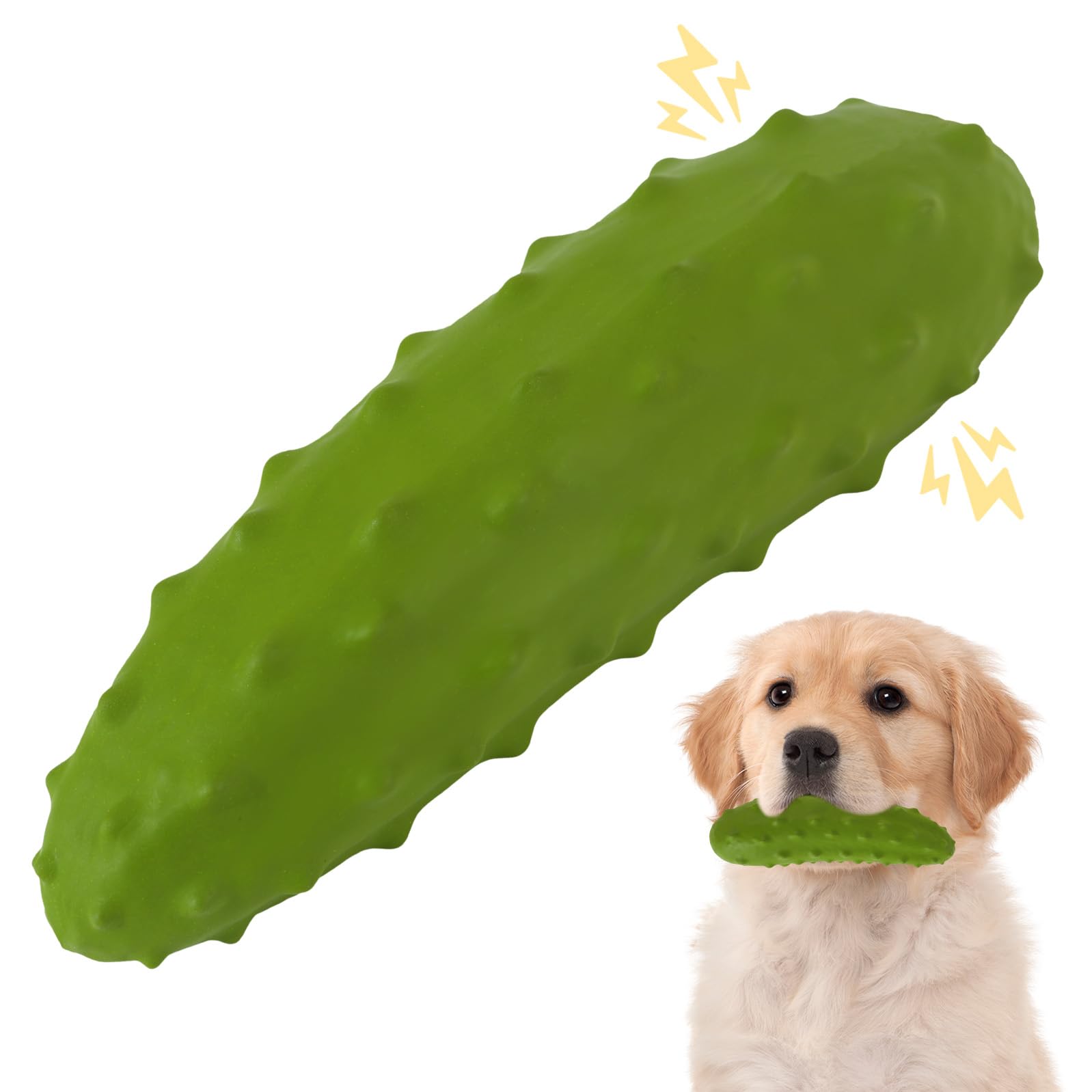 LIFLIX cucumber-shaped squeaky dog toy for engaging play