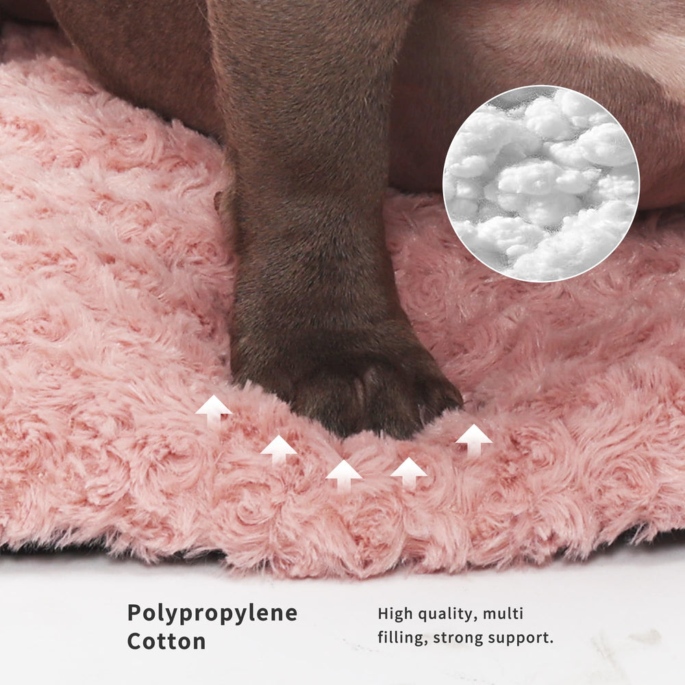 LIGENZ 42-inch pink dog bed washable for easy cleaning