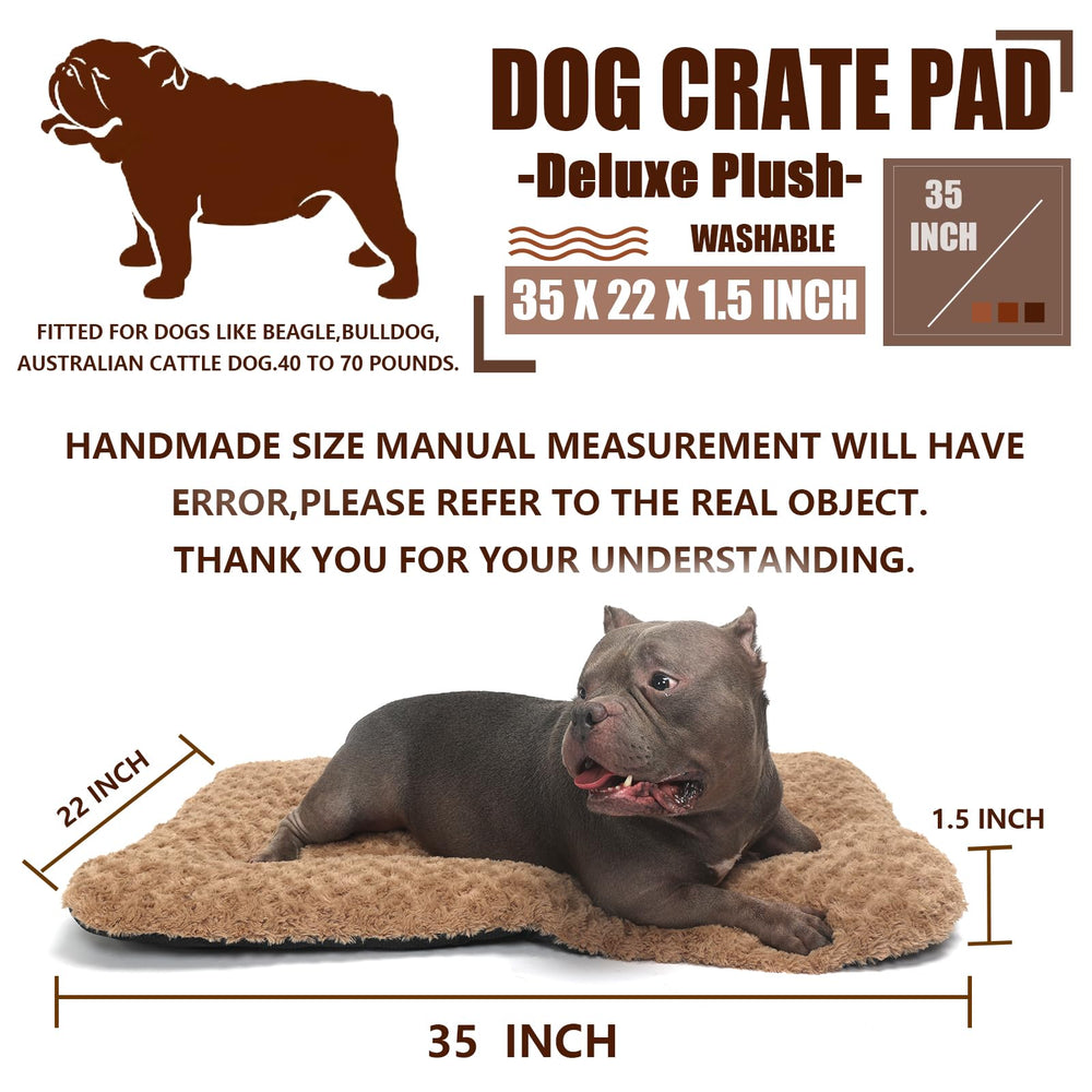 LIGENZ dog crate pad easy-clean surface for quick hair removal.