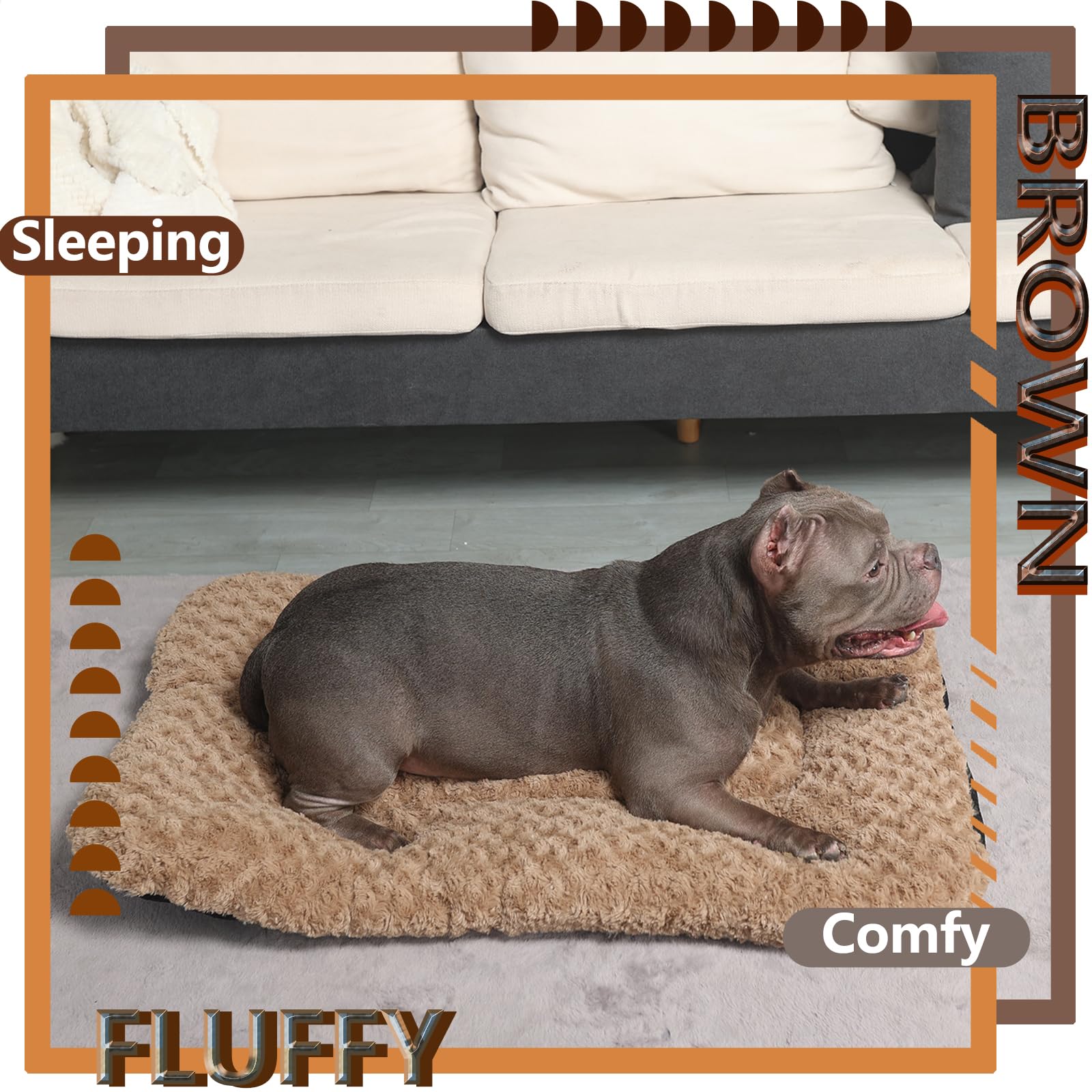 LIGENZ dog crate pad large-dog crate use suitable for big breeds.
