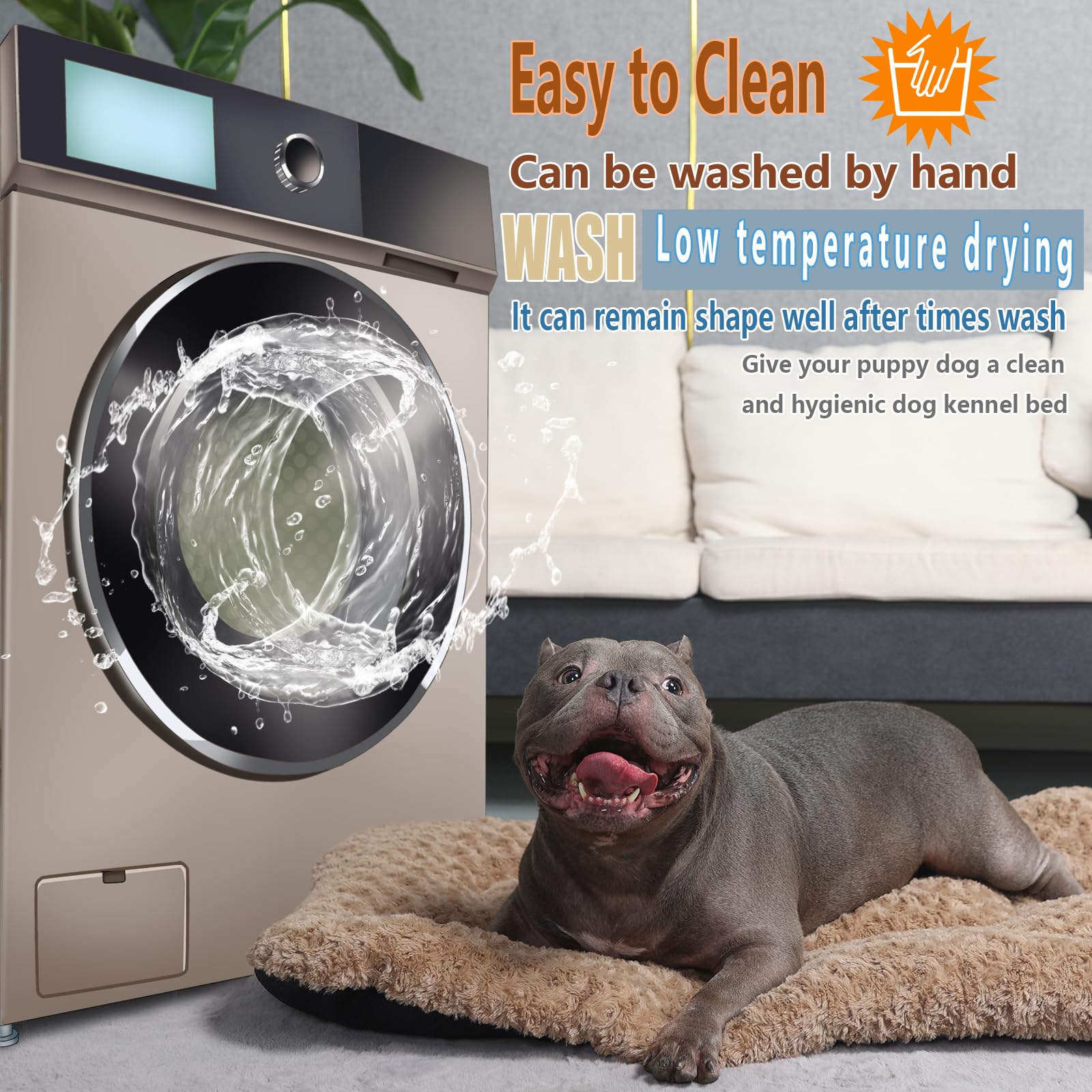 LIGENZ dog crate pad multi-purpose bed for crates or car travel.