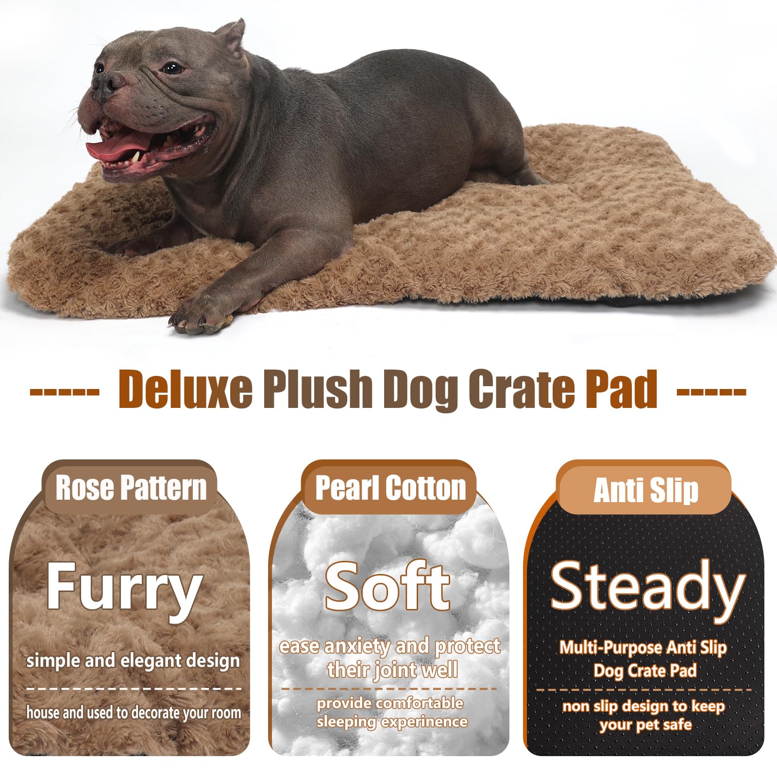 LIGENZ dog crate pad vacuum-packed fluff ready to fluff after unpack.