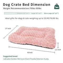 LIGENZ pink dog bed anti-slip bottom keeps crate secure