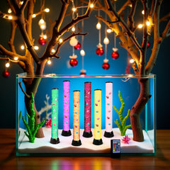 Lightahead Sensory Aquarium Lamp with color-changing bubbles and soft glow for mood enrichment.
