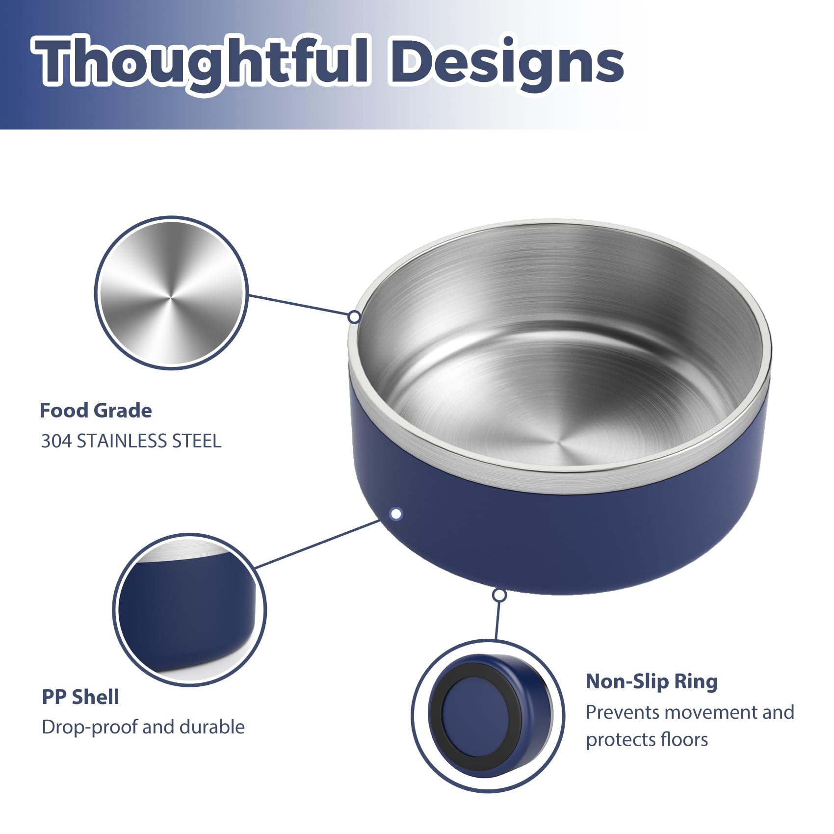 LIHOOOOM rubber-ring bottom prevents sliding and floor scratches