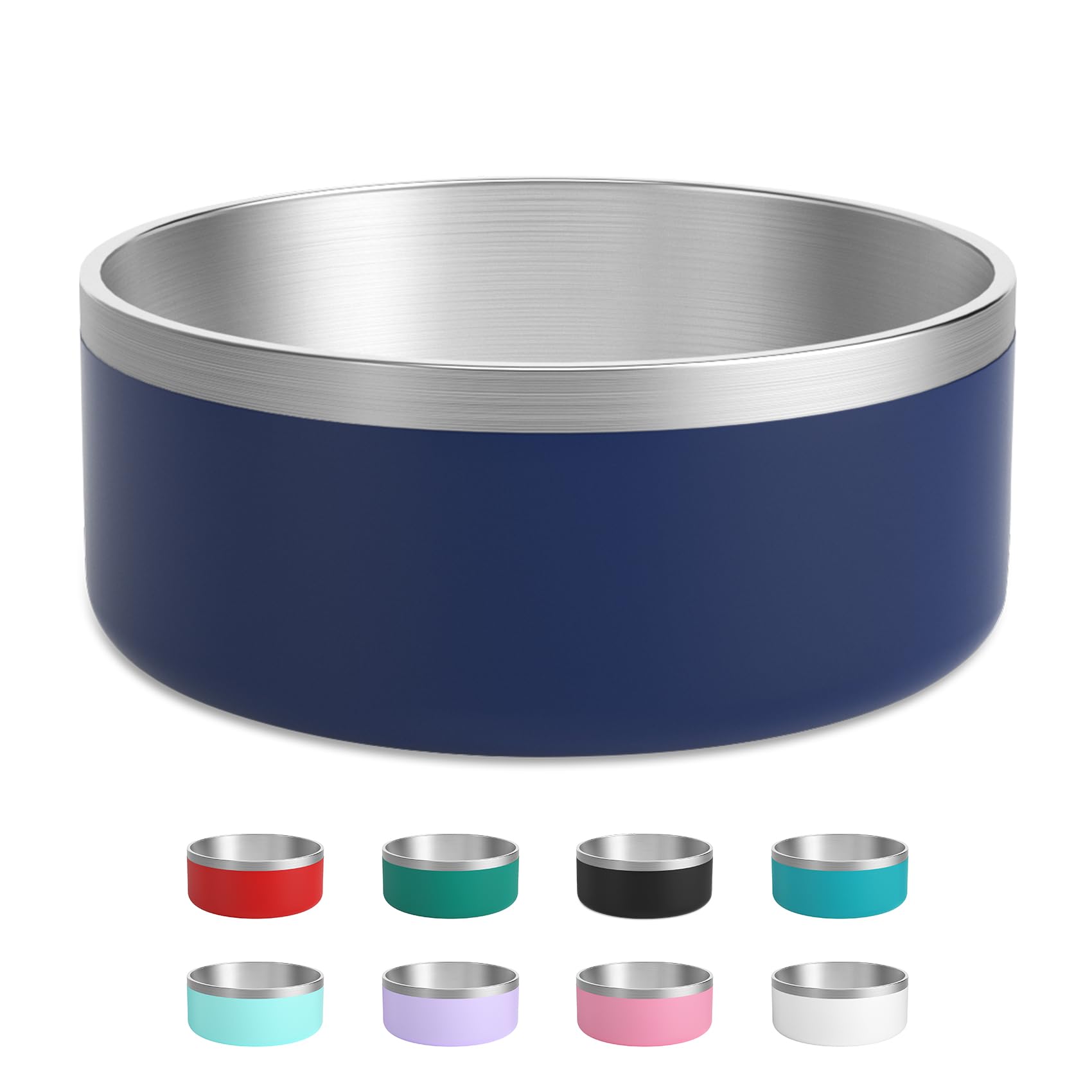 LIHOOOOM blue stainless-steel dog bowl for rust resistance and easy cleaning