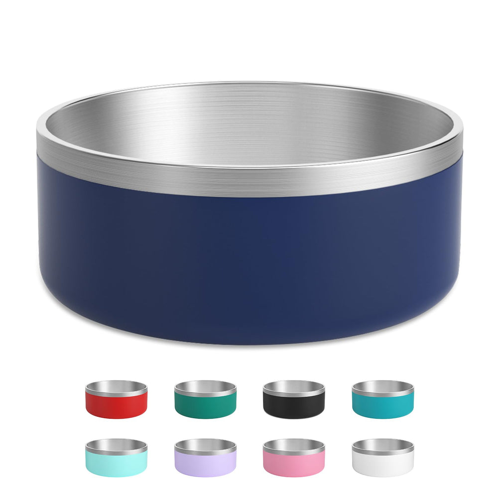 LIHOOOOM blue stainless-steel dog bowl for rust resistance and easy cleaning