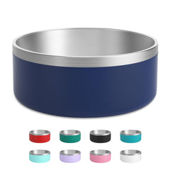 LIHOOOOM blue stainless-steel dog bowl for rust resistance and easy cleaning