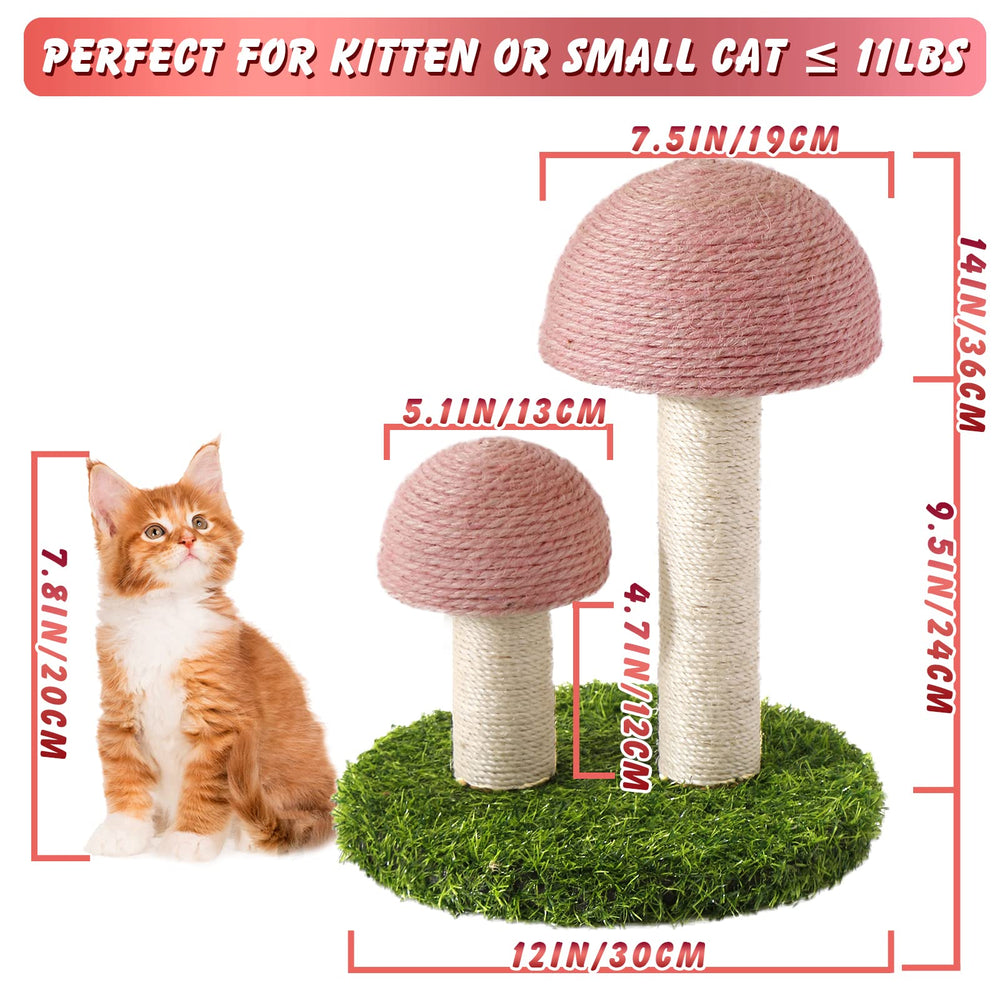 Lihaobm Pink Scratching Post is kitten-friendly and space-saving.