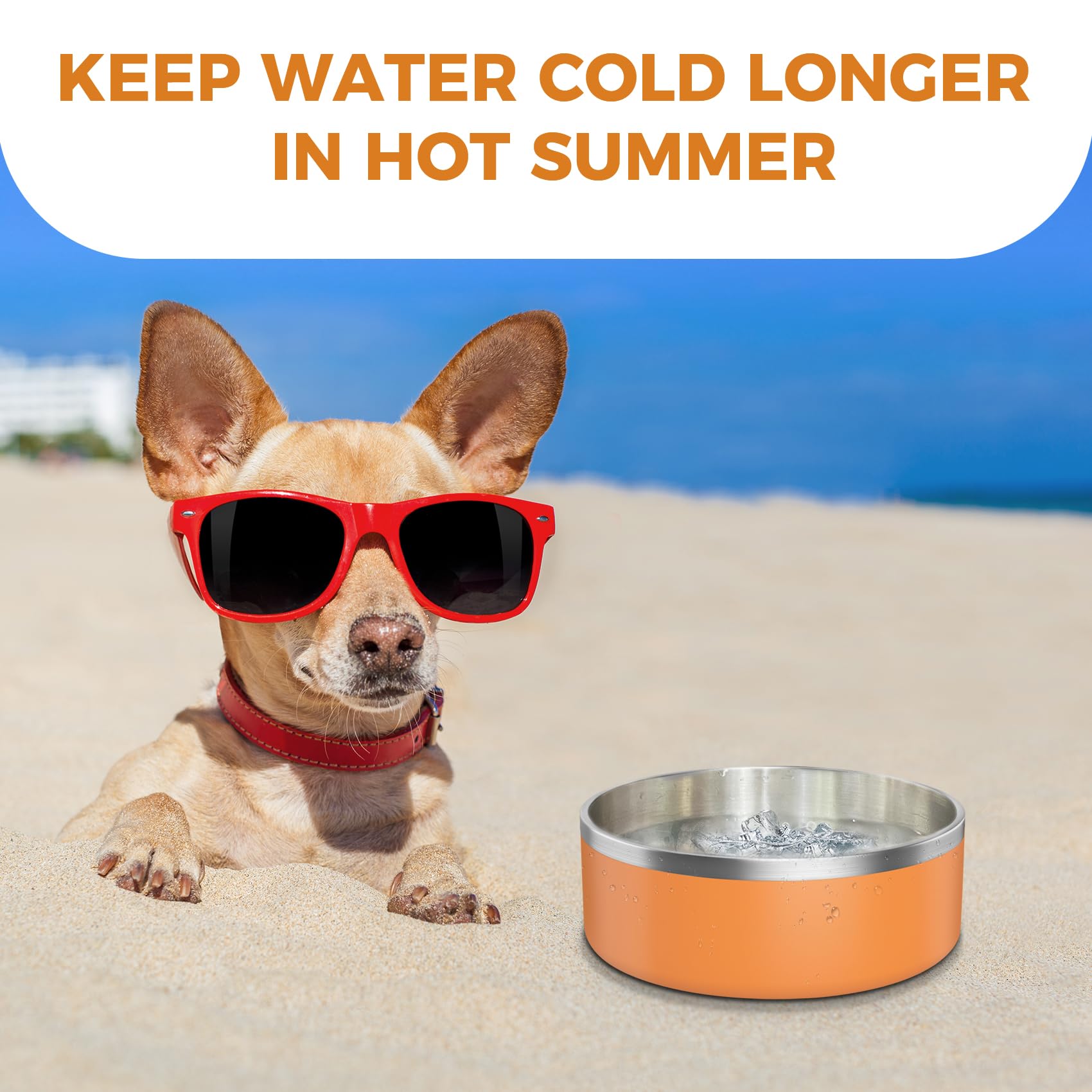 LIHONG orange bowl complements decor while remaining durable