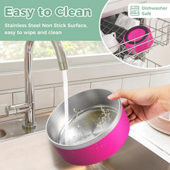 LIHONG outer ABS shell adds durability to LIHONG stainless steel dog bowl