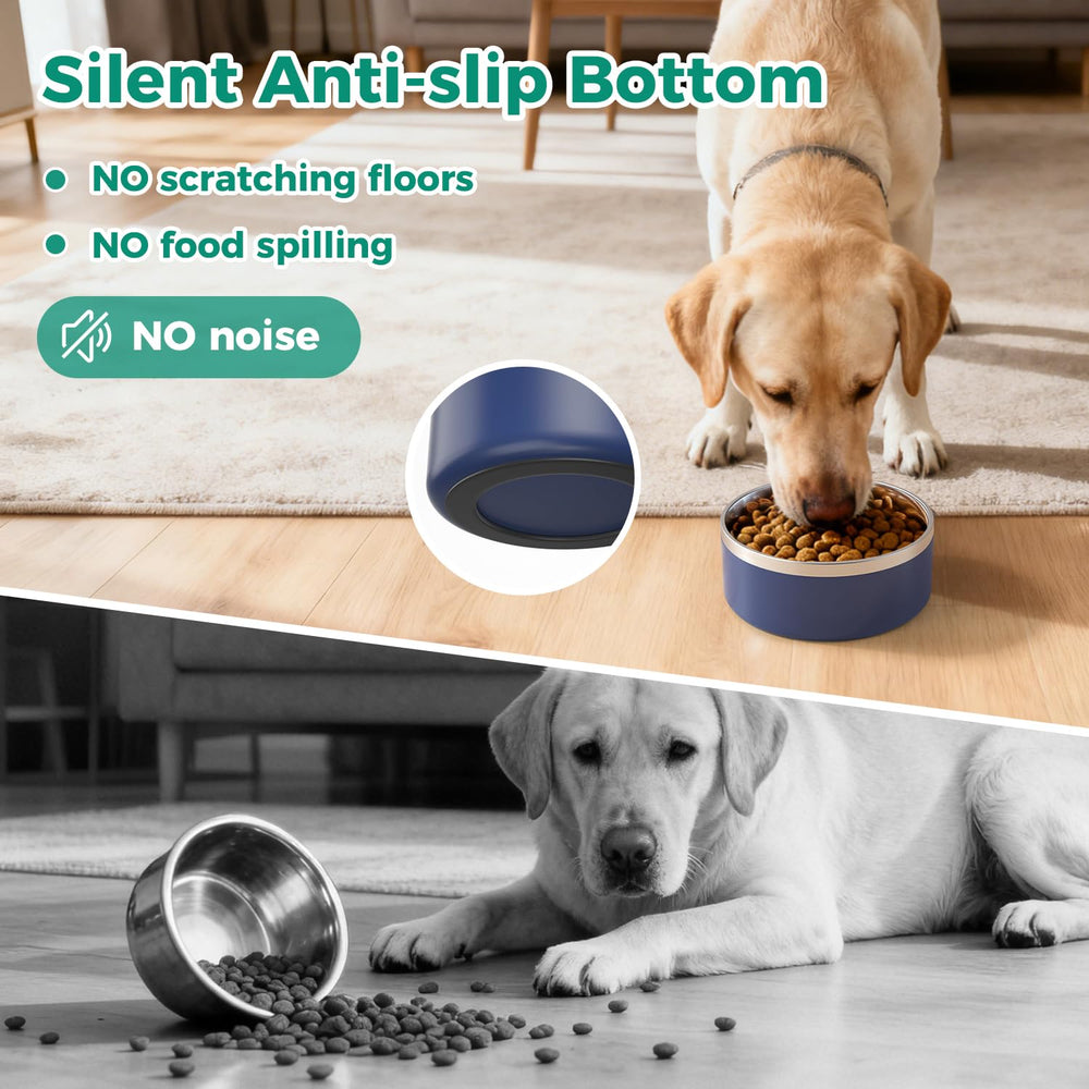 LIHONG stainless steel dog bowl outer ABS shell for rugged durability.