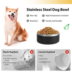 LIHOOOOM dog bowl non-slip bottom keeps meals stable and quiet.