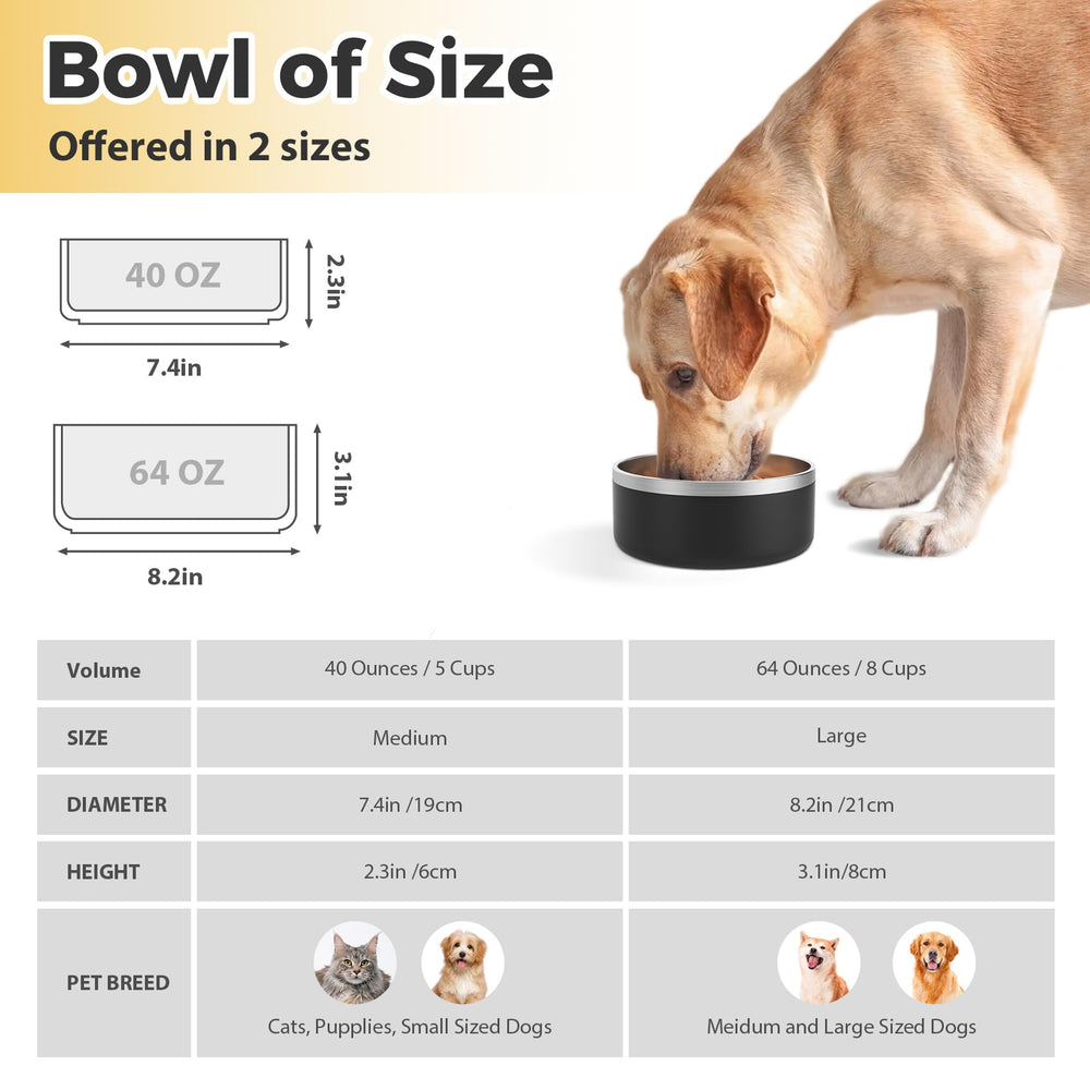 LIHOOOOM dog bowl interior highlights easy-to-clean surface.