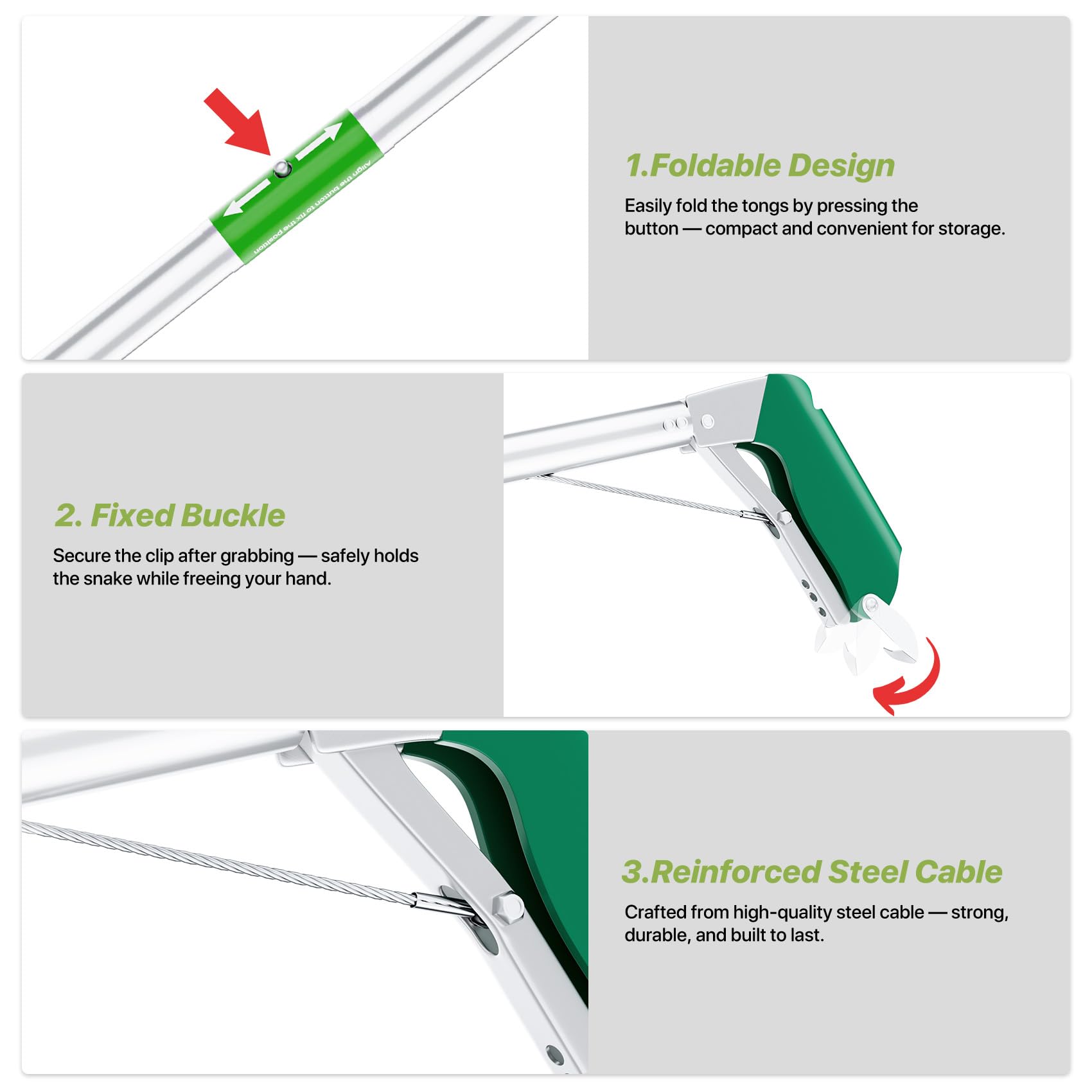 Likorlove non-slip ergonomic handle offers steady grip in wet conditions.