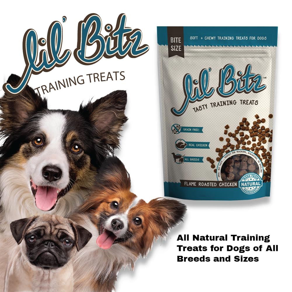 Lil' Bitz resealable pouch ensures mess-free treats on the go.