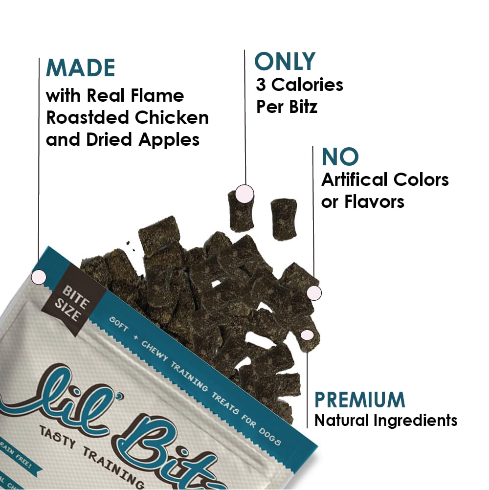 Lil' Bitz small bite training treats for quick command responses.