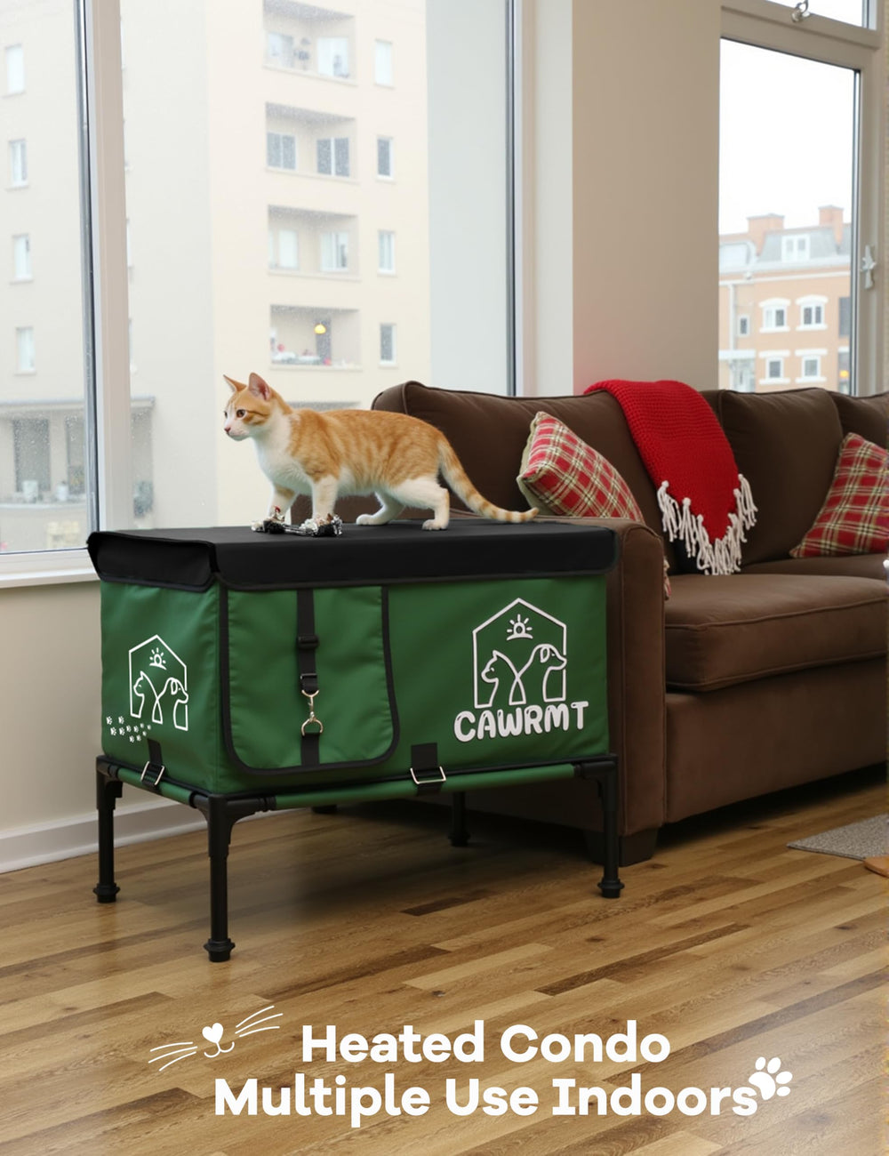 LiLadayd elevated base with ground spikes ensures stable placement outdoors