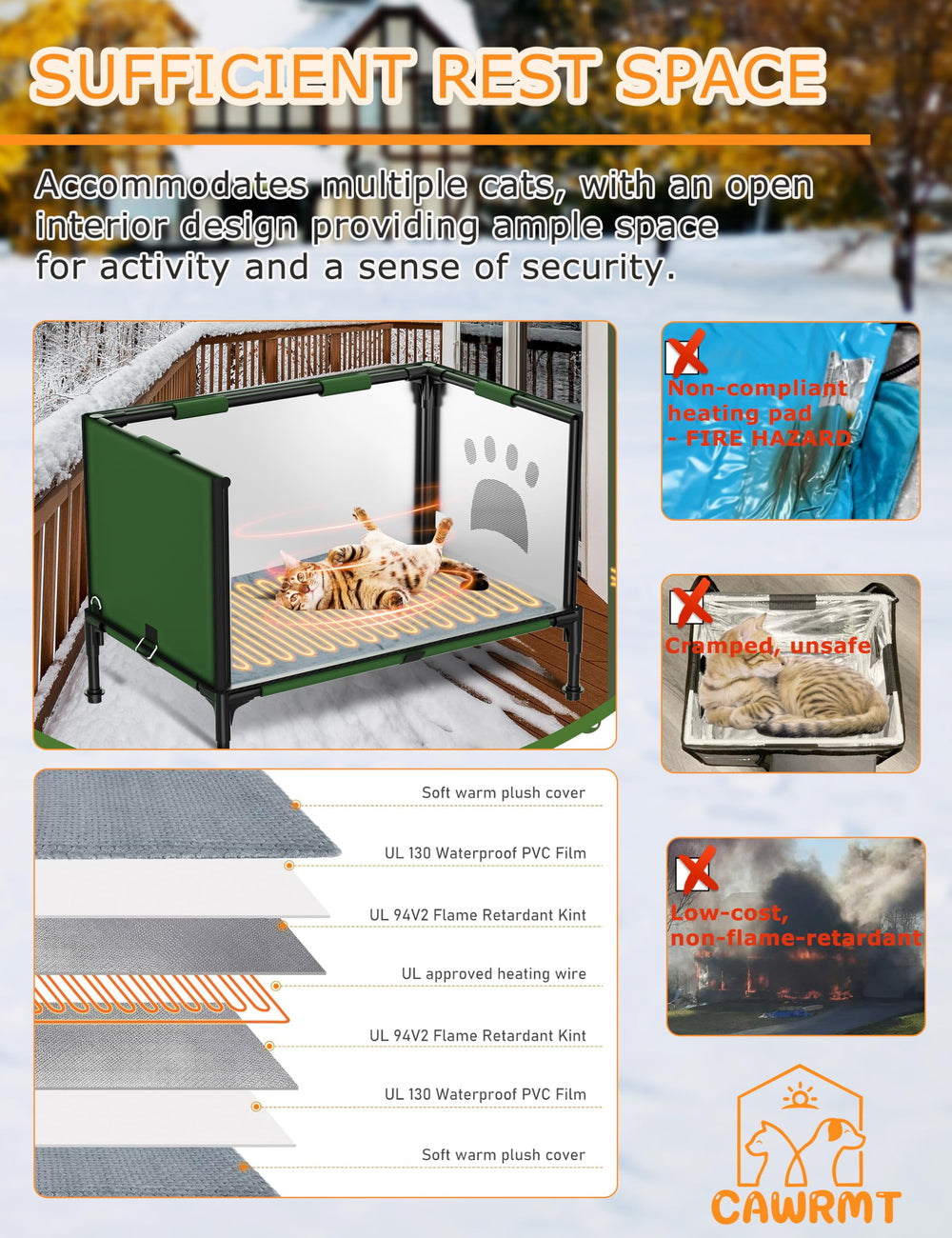 LiLadayd waterproof shell closeup demonstrates rainproof durability in harsh weather