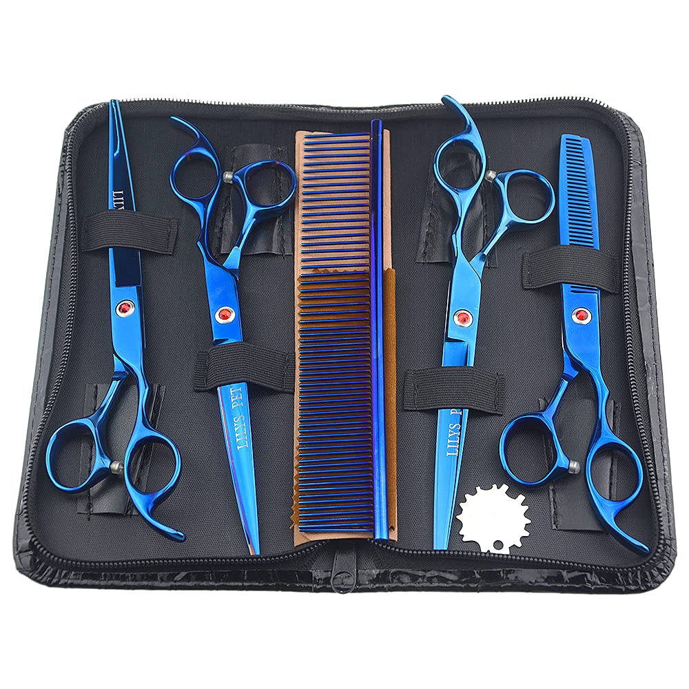 LILYS PET professional dog grooming scissors 7-inch cutting blade for precise trims.