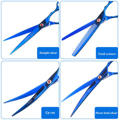 LILYS PET up-curved scissors 7-inch for volume control and smooth curves.