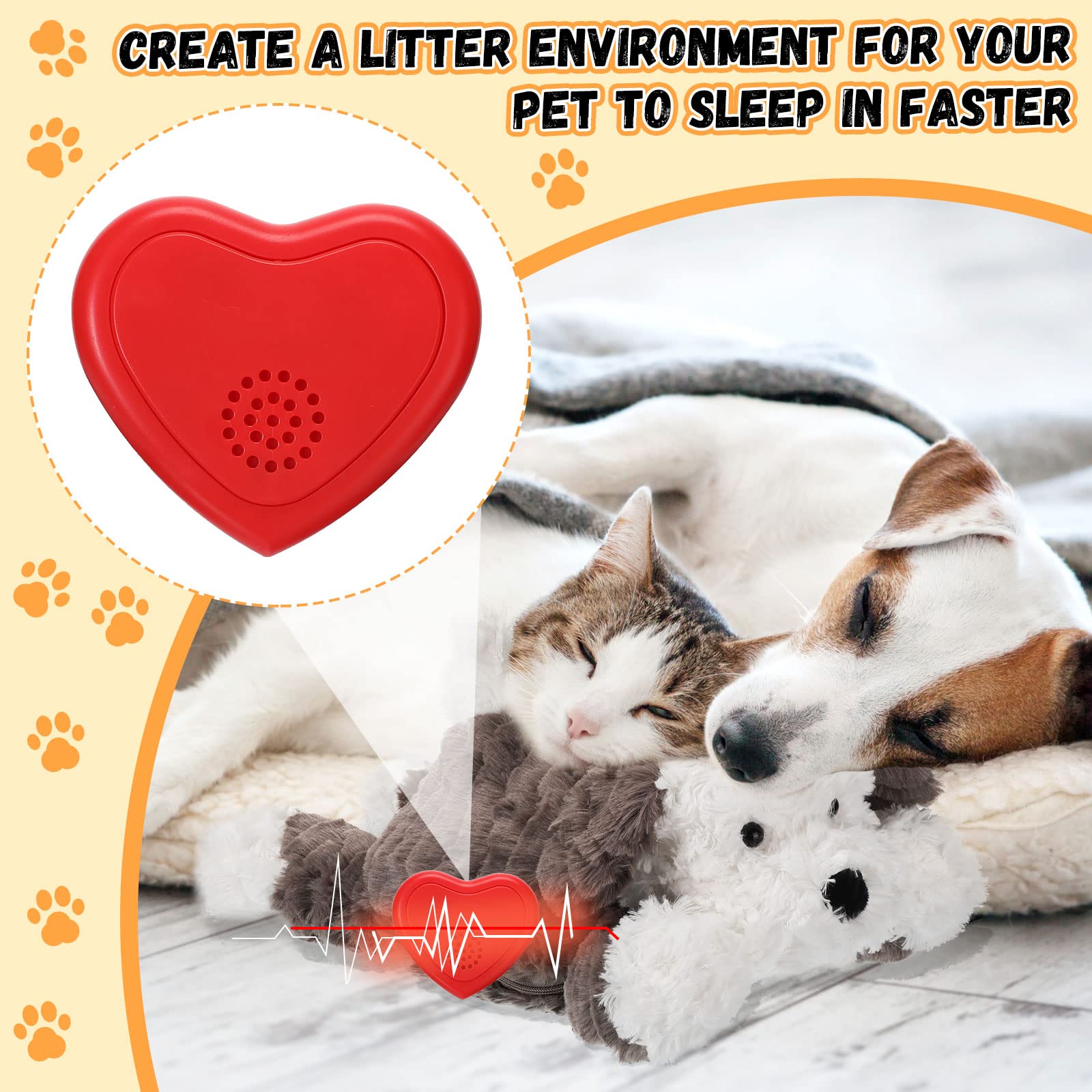 Liliful dog heartbeat toy 35 cm size suitable for a range of dogs.