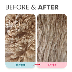 Lillian Ruff dog coat spray leaves a fresh scent and deodorizes.