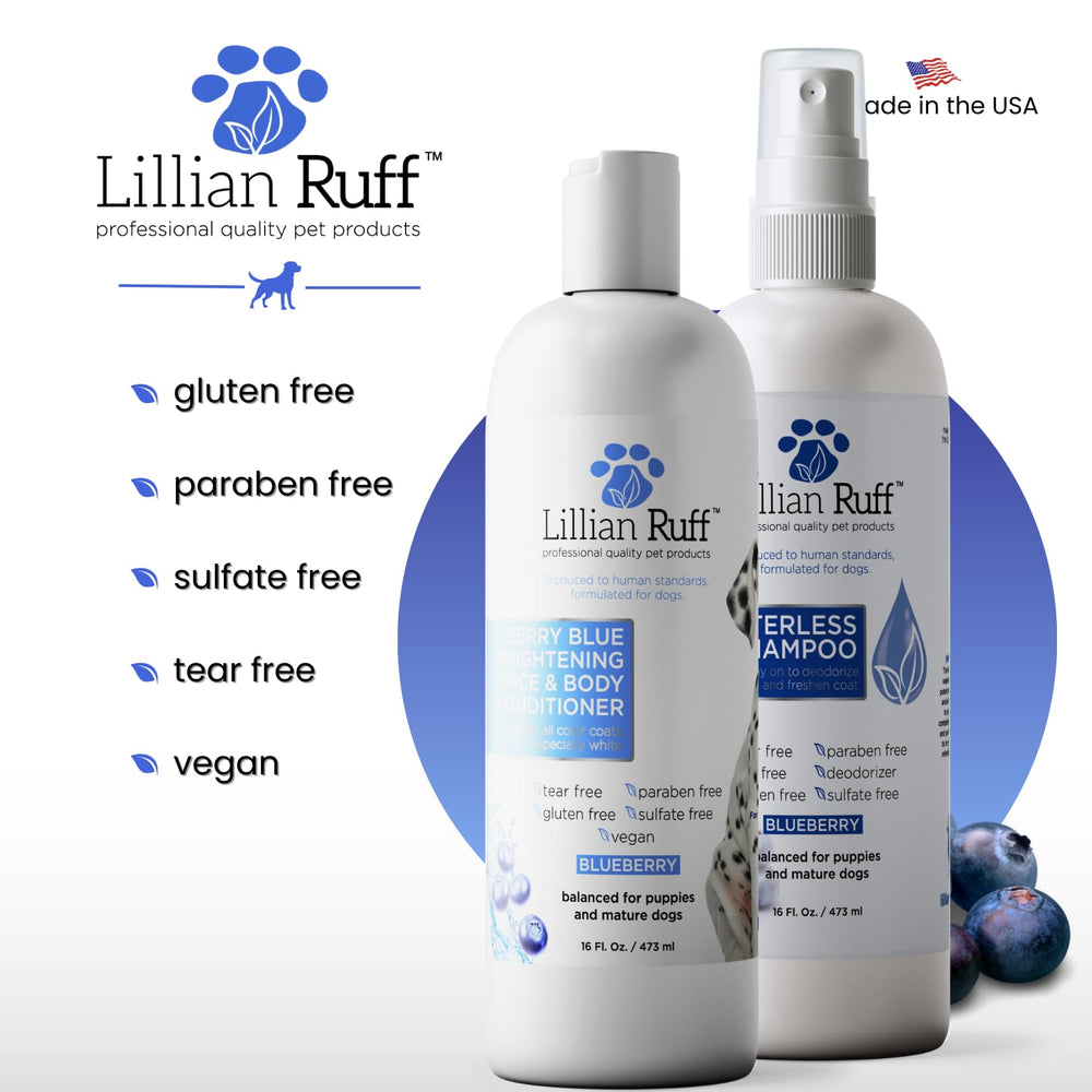 Lillian Ruff Made in USA cruelty-free label signals ethical pet care.