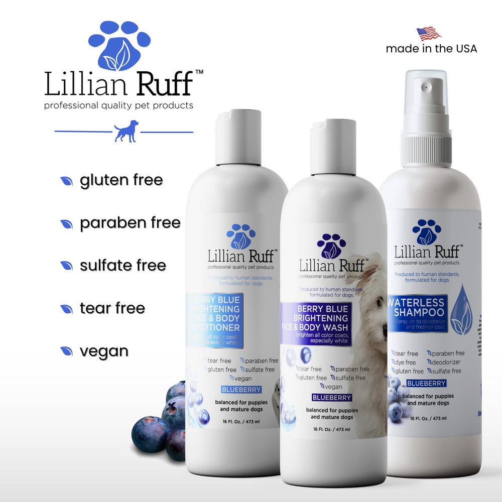 Lillian Ruff pet coat grooming results showing brighter fur