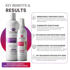 Lillian Ruff PRO dual-action shampoo-detangler set simplifies grooming routines.