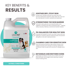 Lillian Ruff PRO Formula Oatmeal conditioner coconut oil ingredient signals nourishing shine.