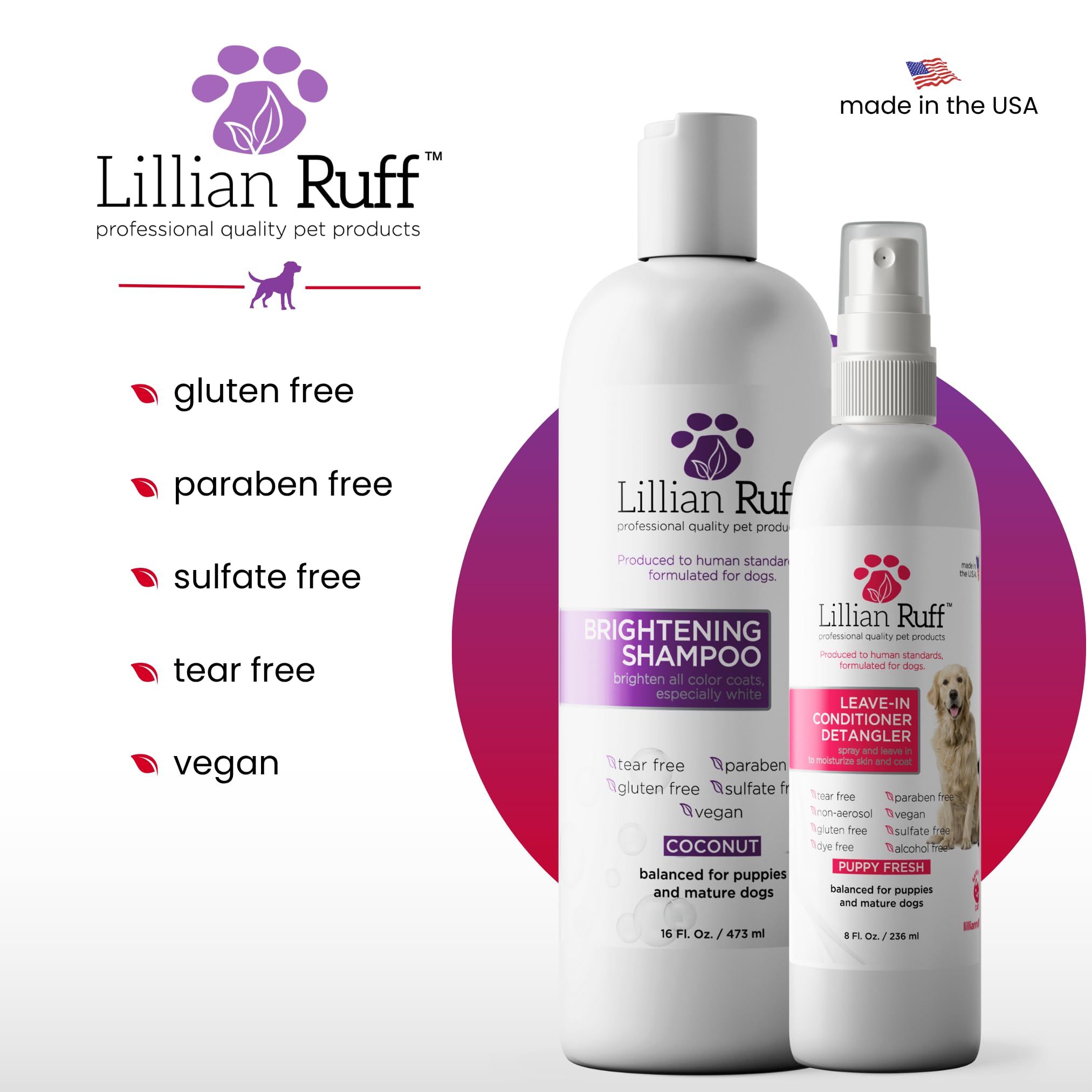 Lillian Ruff PRO professional groomer use suggests salon-grade results.