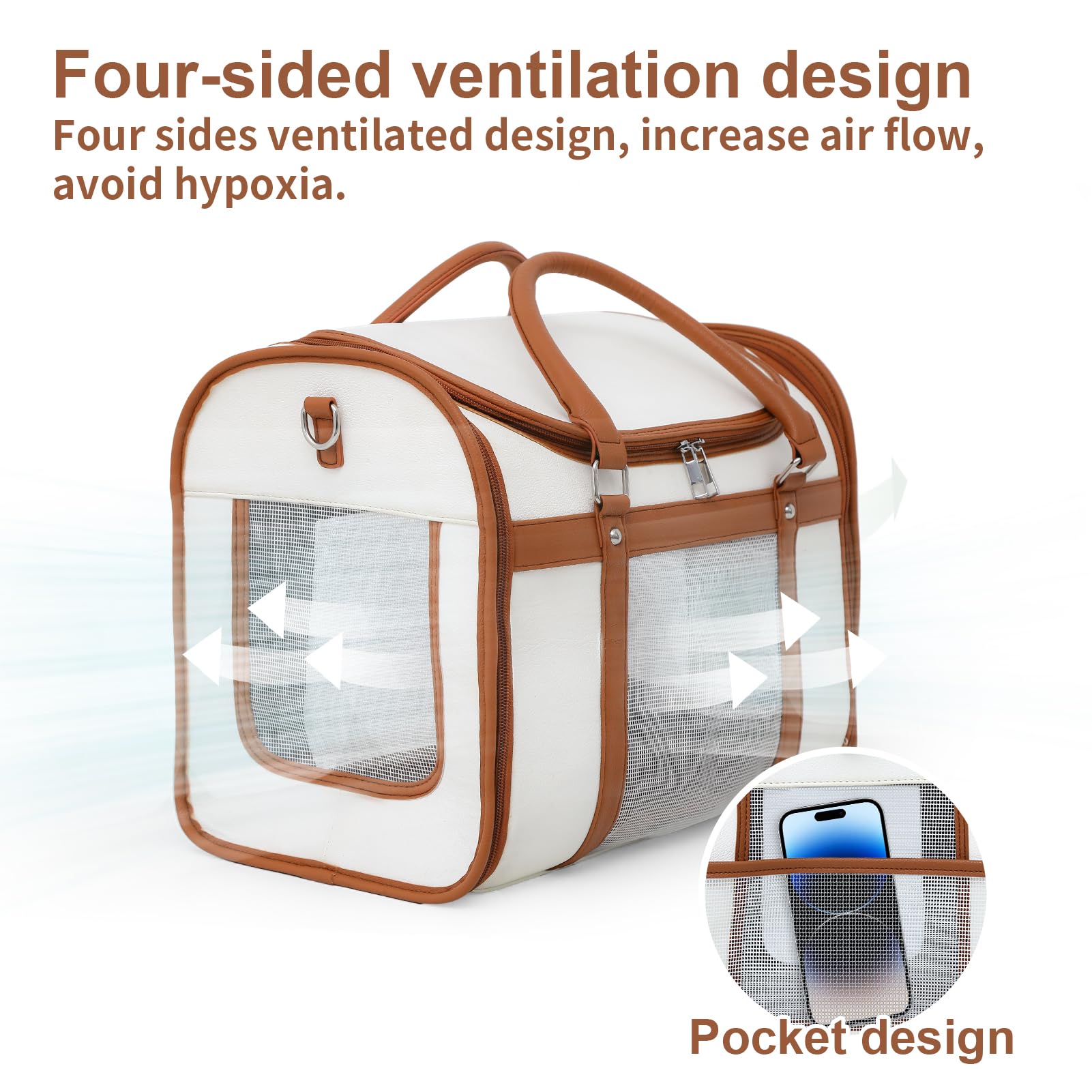 Airline-approved Lilliella carrier designed for cabin travel with pets.