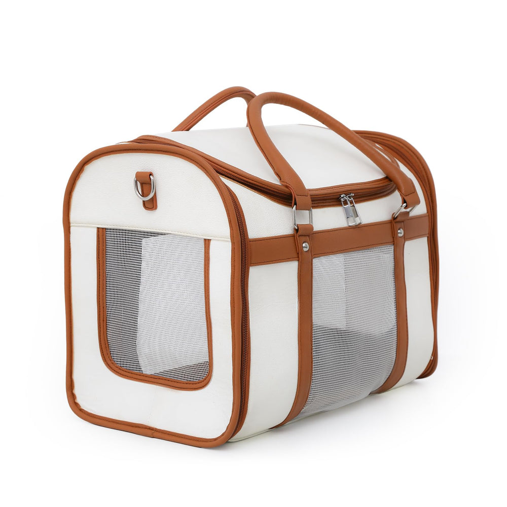 Interior of the Lilliella carrier shows roomy space for cats and small dogs.