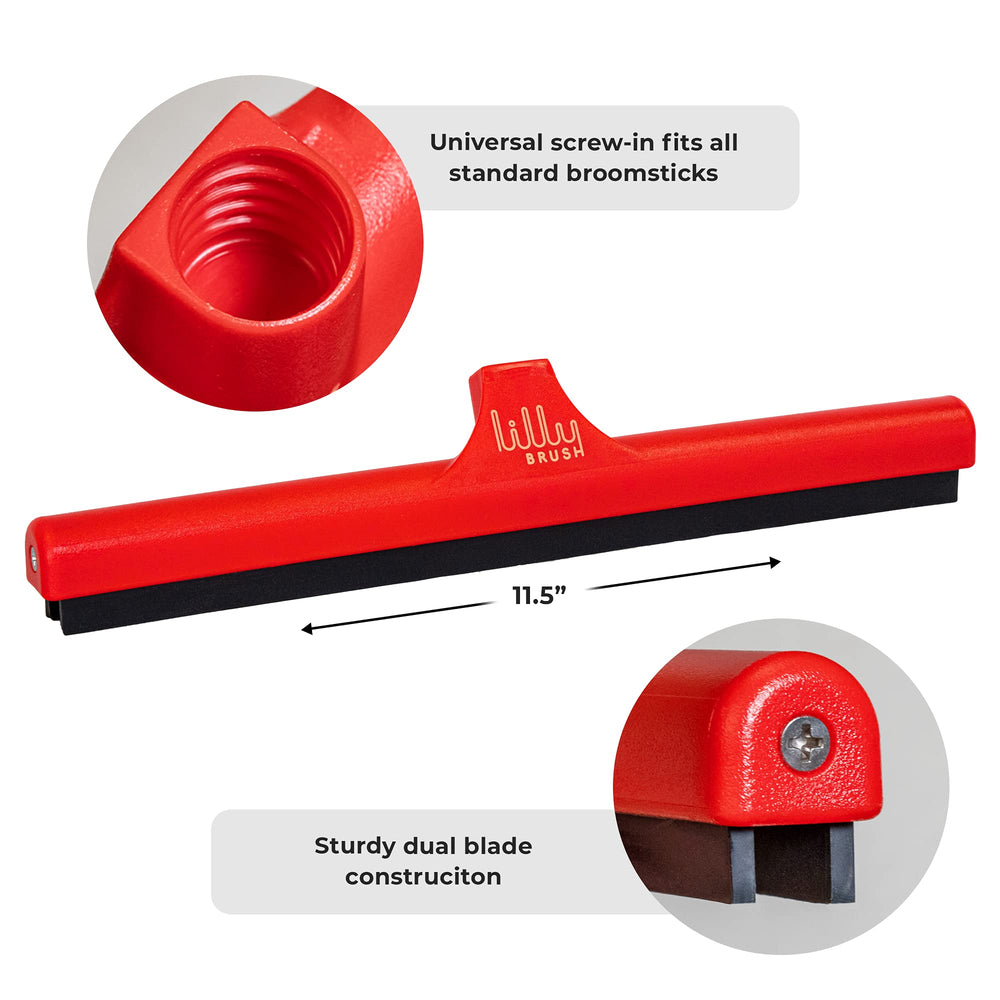 Lilly Brush Mighty Detailer Head universal-fit works on broom sticks for quick carpet cleaning