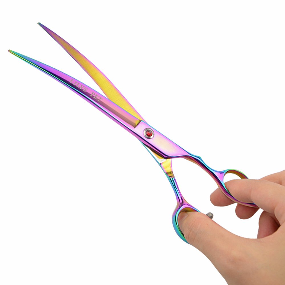 LILYS PET grooming-comb rainbow for smoothing coat prep.