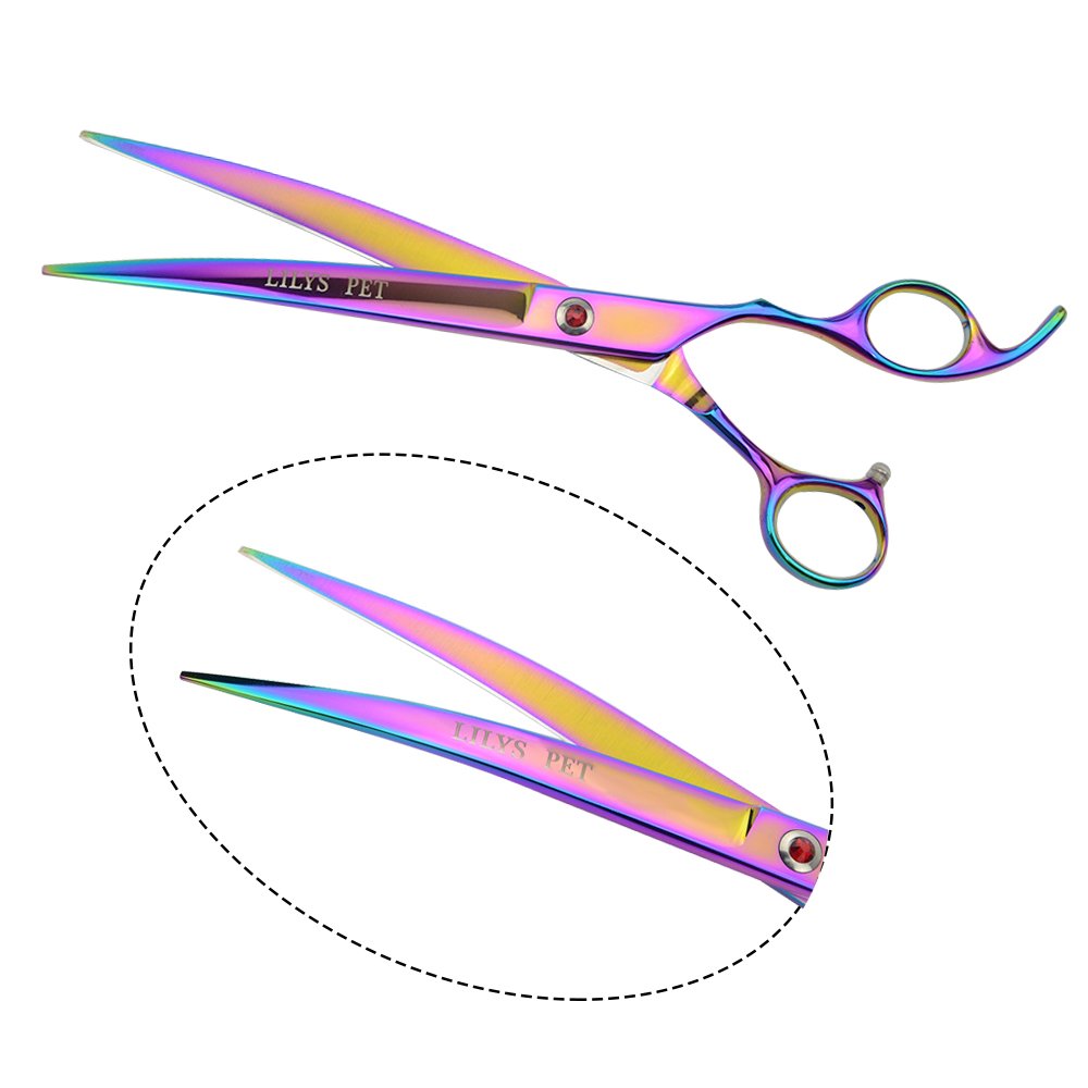 LILYS PET scissor-case rainbow for organized grooming tools.