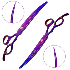 LILYS PET curved-down titanium scissor ideal for finishing around joints