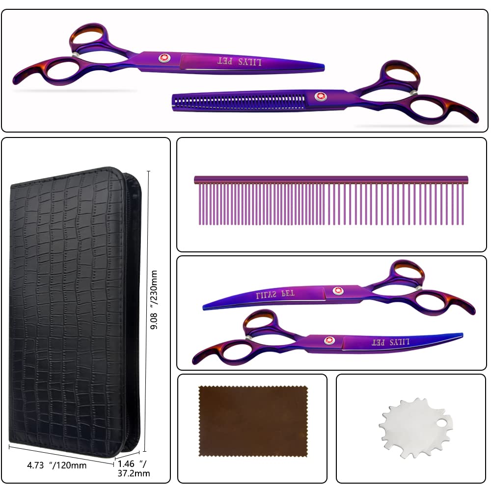 LILYS PET scissor-case purple keeps grooming tools organized safely