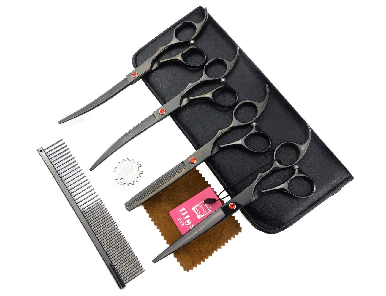 LILYS PET Thinning Scissor 7in reduces bulk with controlled texture.